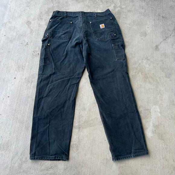 Vintage Y2K Carhartt black double knee work wear carpenter pants - Picture 4 of 6
